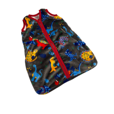 Vaganza 2 Rétegű Wellsoft Hálózsák - Szürke Színes Dinó 62 hálózsák, pizsama