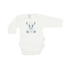 Vaganza Pamut Hosszú ujjú békanyakú body 80 - Fehér Orrszarvú kombidressz, body