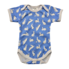 Vaganza Rövid ujjú, békanyakú body - Kék Ugró nyuszi/62