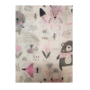 Vaganza Textil pelenka mintás 60x80cm - Erdei Állatok/Rózsaszín