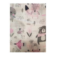 Vaganza Textil pelenka mintás 60x80cm - Erdei Állatok/Rózsaszín mosható pelenka