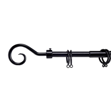 VALANCE LOOP fekete fémkarnis 120-210 cm karnis, függönyrúd