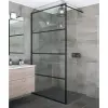  Valencia Walk-in .||. Black zuhanyfal 100, 200cm, 6mm, NANO