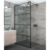  Valencia Walk-in .||. Black zuhanyfal 120, 200cm, 6mm, NANO