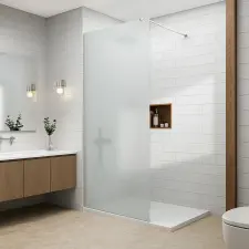  Valencia Walk-in .||. Chrome zuhanyfal, savmart, matt üveggel 70, 200cm, 6mm, NANO kád, zuhanykabin