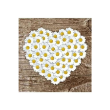  Valentin-napi képeslap - Szív alakú margaréta - 15x15 cm party kellék