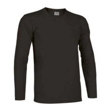 Valento TIGER, unisex hosszú ujjú pamut póló, Black-XL