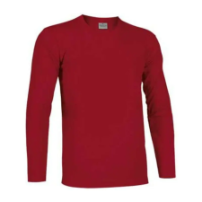 Valento TIGER, unisex hosszú ujjú pamut póló, Lotto Red-2XL férfi póló