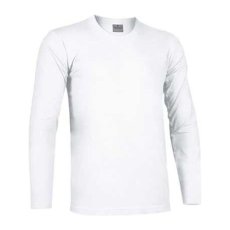 Valento TIGER, unisex hosszú ujjú pamut póló, White-S