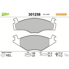 Valeo fékbetétkészlet, tárcsafék 301258 fékbetét