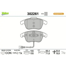 Valeo fékbetétkészlet, tárcsafék 302261 autóalkatrész