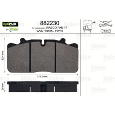 Valeo fékbetétkészlet, tárcsafék VALEO 882230 autóalkatrész