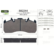 Valeo fékbetétkészlet, tárcsafék VALEO 882244 autóalkatrész