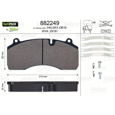 Valeo fékbetétkészlet, tárcsafék VALEO 882249 autóalkatrész
