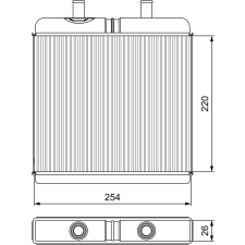 Valeo Hőcserélő, belső tér fűtés VALEO 811539 autóalkatrész