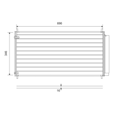 Valeo kondenzátor, klíma VALEO 814205 autóalkatrész