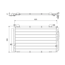 Valeo kondenzátor, klíma VALEO 818075 autóalkatrész