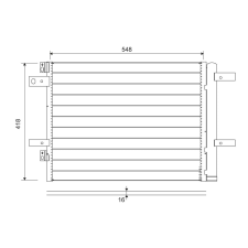 Valeo kondenzátor, klíma VALEO 822564 autóalkatrész