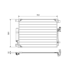 Valeo kondenzátor, klíma VALEO 822605 autóalkatrész