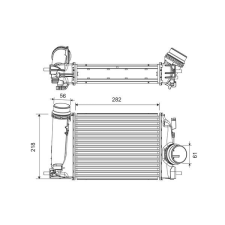 Valeo töltőlevegő-hűtő VALEO 818293 autóalkatrész