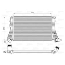 Valeo töltőlevegő-hűtő VALEO 818339 autóalkatrész