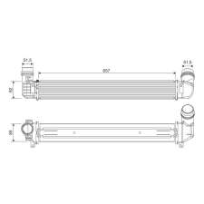 Valeo töltőlevegő-hűtő VALEO 818389 autóalkatrész