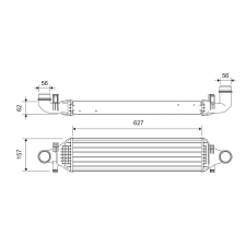 Valeo töltőlevegő-hűtő VALEO 818624 autóalkatrész