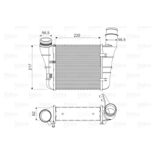 Valeo töltőlevegő-hűtő VALEO 818669 autóalkatrész