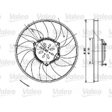 Valeo ventilátor, motorhűtés VALEO 696082 autóalkatrész