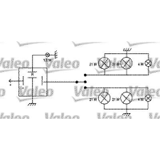 Valeo Villogó megszakító VALEO 641426 autó izzó, izzókészlet
