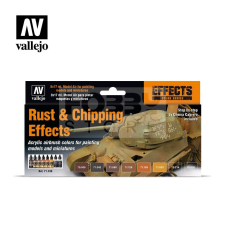 Vallejo Effect Color Series-Rust &amp; Chipping festékszett 71186 hobbifesték