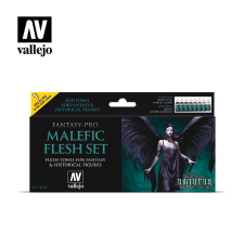Vallejo Fantasy-Pro Malefic Flesh Set festék válogatás 8x 17ml makett