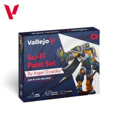 Vallejo Sci-Fi Paint Set akril festék készlet 12x 18ml és figura szett makett