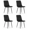 Valora JEWA szék, fekete bársony, ergonomikus kialakítás, nappaliba, 4 db