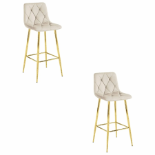  Valora KODA STOOL bárszék, bézs bársony, arany lábak, 2 db bútor