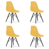  Valora OSAKA étkezőszék, mustárfekete lábakkal, 4 db