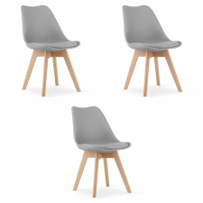  Valora RIKX szék, szürke, ergonomikus kialakítású, nappaliba való, 3 db bútor