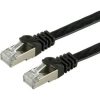 Value 21.99.0973 RJ45 Hálózati kábel, patchkábel CAT 6 F/UTP 3.00 m Fekete Árnyékolt, lapos, aranyozott érintkező 1 db (21.99.0973)