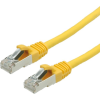 Value 21.99.1222 RJ45 Hálózati kábel, patchkábel CAT 6 S/FTP 0.50 m Sárga Kettős árnyékolás, Halogénmentes, Lángálló 1 db (21.99.1222)
