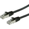 Value 21.99.1245 RJ45 Hálózati kábel, patchkábel CAT 6 S/FTP 2.00 m Fekete Kettős árnyékolás, Halogénmentes, Lángálló 1 db (21.99.1245)
