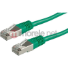 Value 21.99.1323 RJ45 Hálózati kábel, patchkábel CAT 6 S/FTP 0.50 m Zöld Kettős árnyékolás 1 db (21.99.1323250)