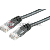 Value 21.99.1585 RJ45 Hálózati kábel, patchkábel CAT 6 U/UTP 10.00 m Fekete Árnyékolatlan 1 db (21.99.158540)