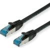 Value 21.99.1961 RJ45 Hálózati kábel, patchkábel CAT 6A S/FTP 1.00 m Fekete Kettős árnyékolás, Halogénmentes, Lángálló 1 db (21.99.1961)