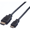Value HDMI Csatlakozókábel HDMI-A dugó, HDMI mini C dugó 2.00 m Fekete 11.99.5580 Standard HDMI HDMI kábel (JAB-1145051)