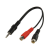 Value Kábel Audio 3,5mm Jack - 2xRCA M/F 0,2m (11.99.4340-100)