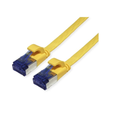 Value Kábel FTP CAT6a lapos kivitel 1m, sárga kábel és adapter