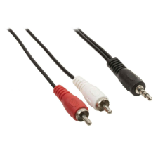 Valueline Nedis 3.5Jack M - 2x RCA M Audiokábel 2m Fekete kábel és adapter