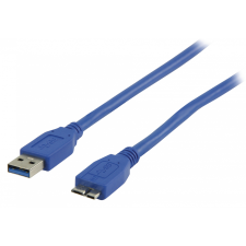 Valueline / Nedis USB 3.0 - USB micro-B adatkábel 0.5m - Kék (VLCP61500L05) kábel és adapter
