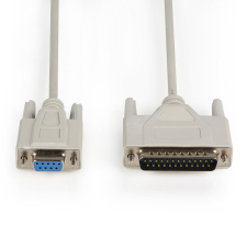 Valueline VLCP52131I20 D-Sub 9 tűs apa - D-Sub 25 tűs apa Soros Kábel 2m - Szürke kábel és adapter