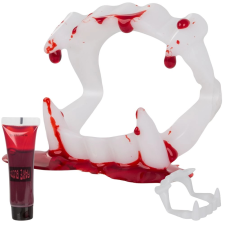 Vámpírfogak és művér Halloween készlet jelmez
